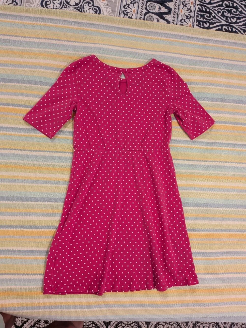Old Navy Pink & White Polka dot dress size 8